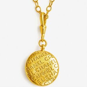 Chanel Gold-plated Lettered Medallion Pendant & Charm